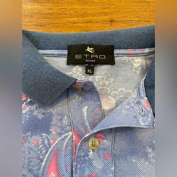 Vintage 90’s ETRO milano Paisley Polo Women’s Designer Italy RARE - Picture 2 of 6